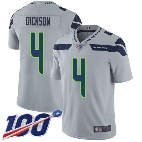Seattle Seahawks Limited Grey Men Michael Dickson Alternate Jersey NFL Football 4 100th Season Vapor Untouchable